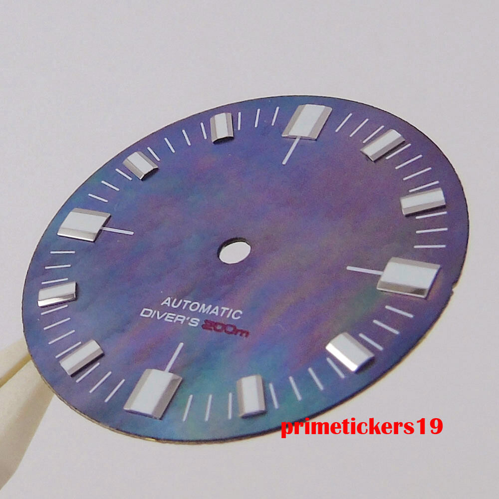 28.5mm Watch Dial Sterile Face Hands Green Luminous Fit NH35 ETA2824 PT5000 Movt