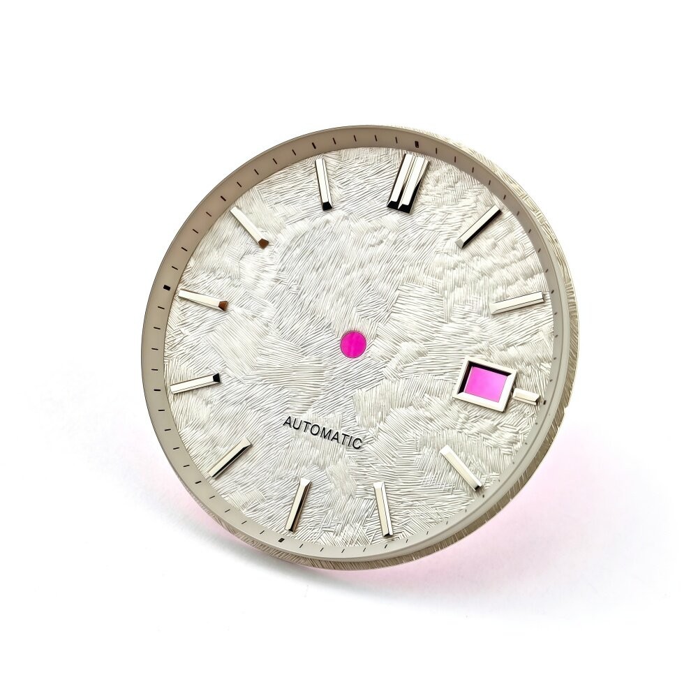 33.5mm Sakura Cherry Blossom Watch Dial White Textured Fit NH35 NH36 Mod Part