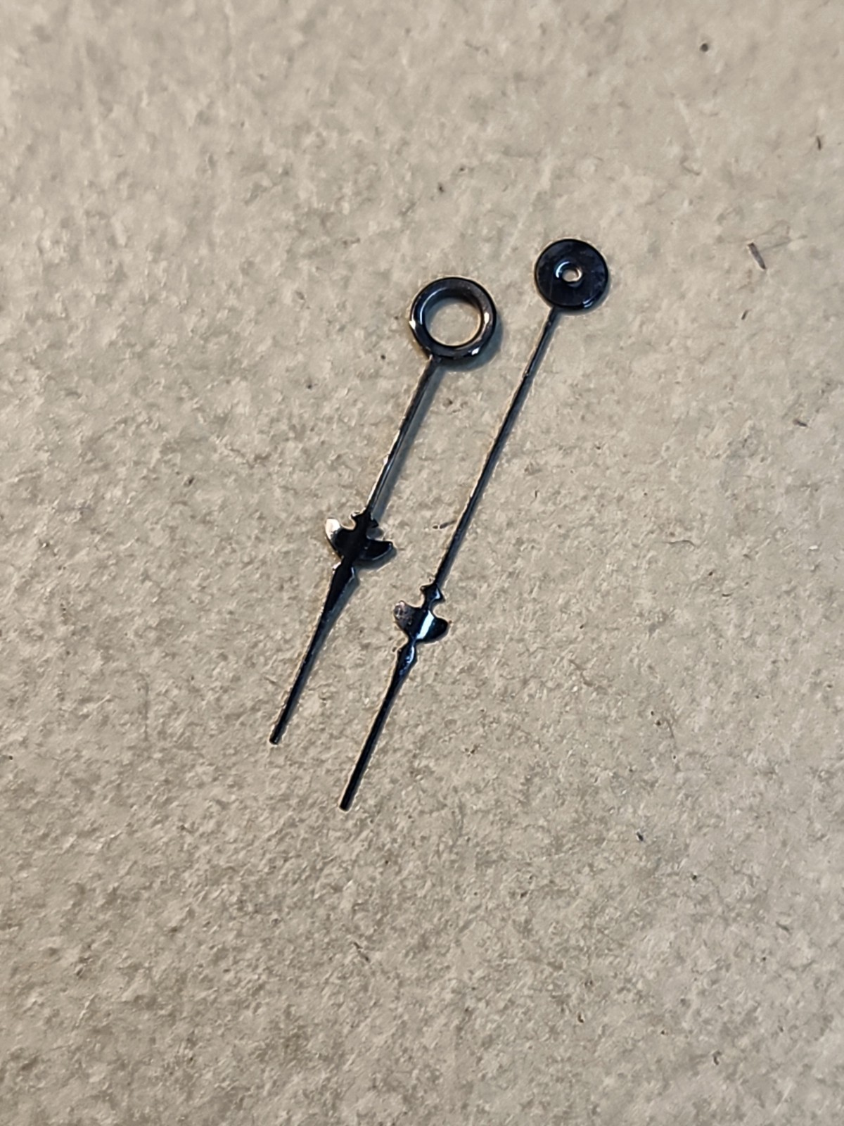 Set Of NOS Howard 18s Black Crescent Or Umbrella Hour/Min Hands 198/60