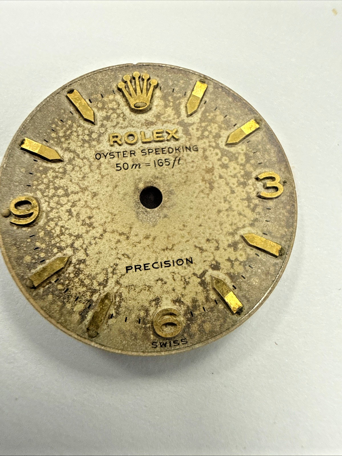 Rolex Tropical Oyster Speedking 50m=165ft Very Rare Precision Dial