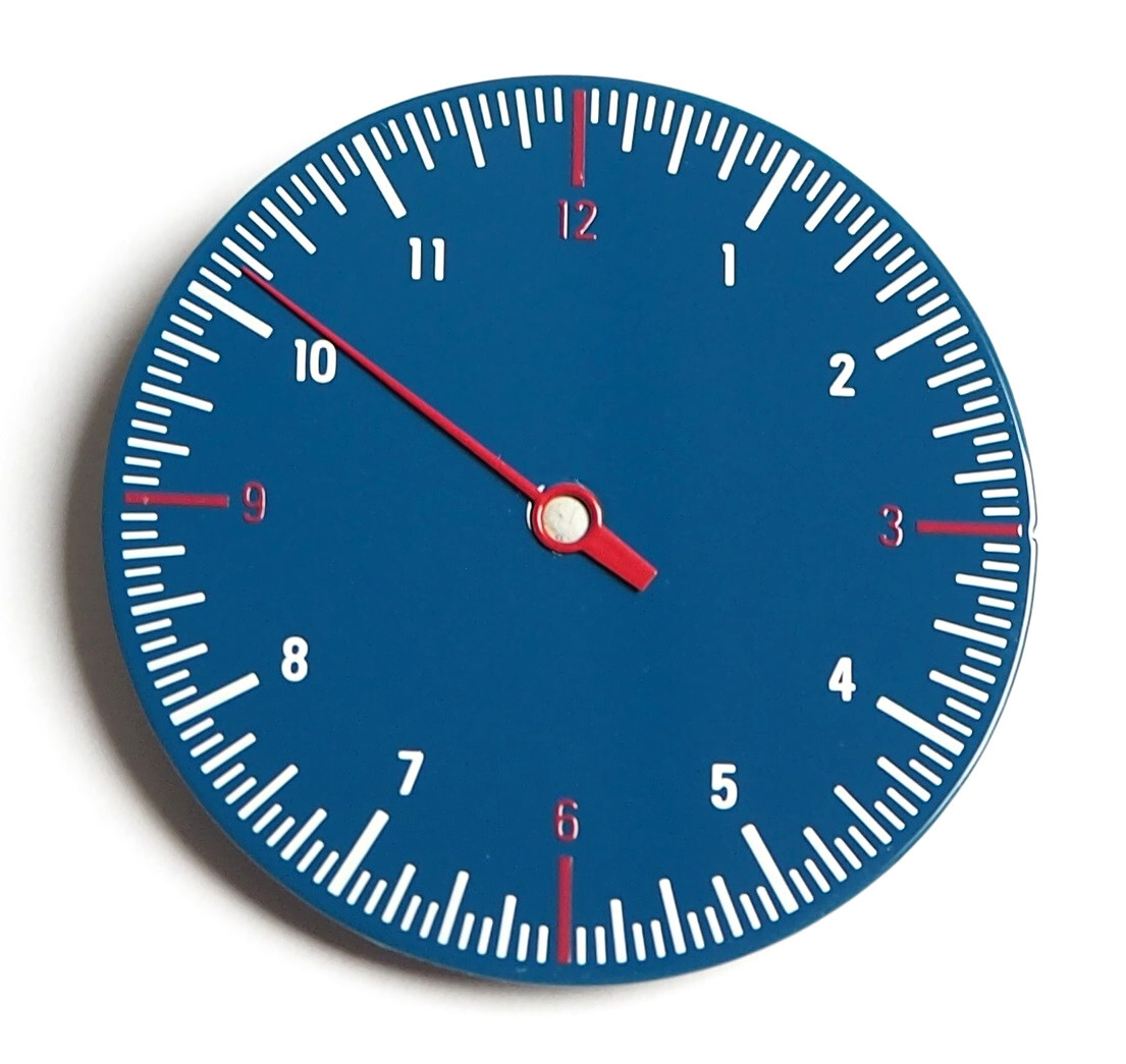 ONE HAND DIAL + HANDS SET ETA 6498-1 D= 38.2mm BLUE ENAMEL 6498 UNITAS – NEW