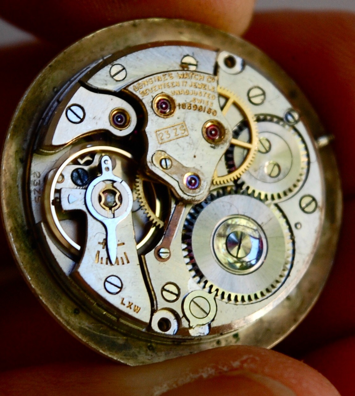 VINTAGE LONGINES MECHANICAL WATCH MOVEMENT CAL. 23Z5 RUNS WELL DIAL 29.5 MM