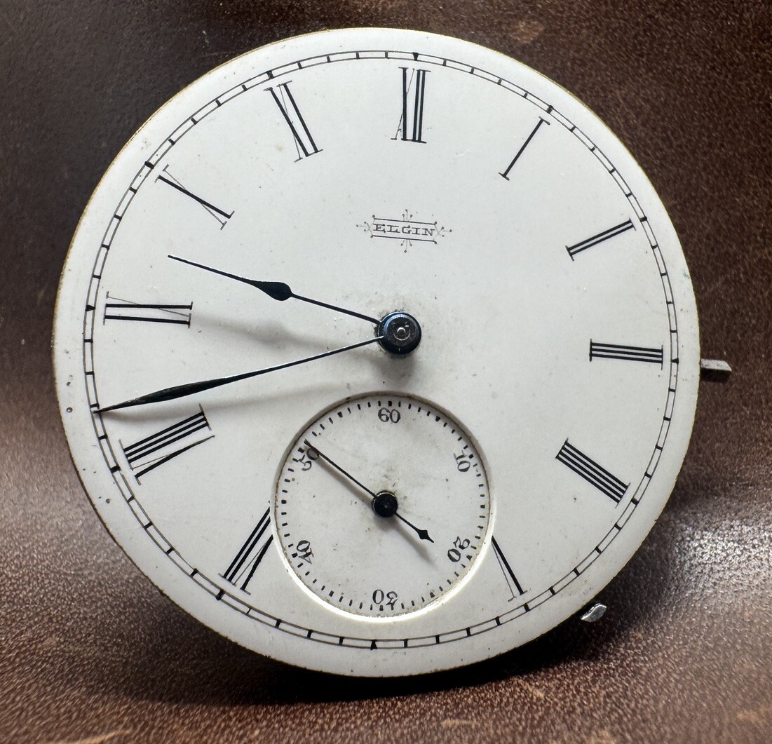 Rare 1884 ELGIN GRADE 67 8S 15J Pocket Watch Movement – For Repair