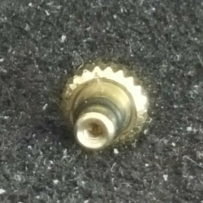 Longines Gold Plated Crown With Blue Cabochon Stone and Gasket Part Number 13-21