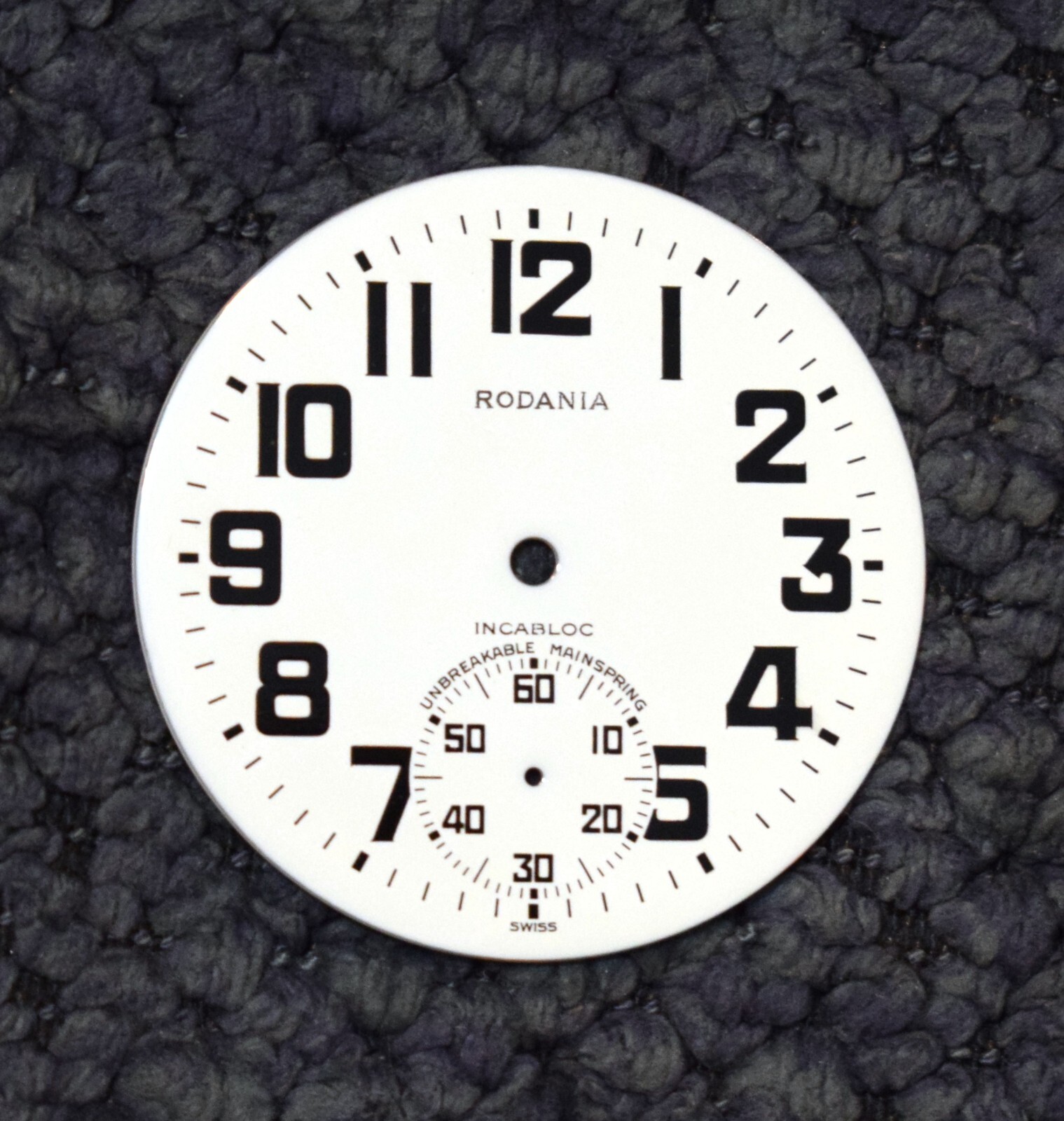 RODANIA Vintage Pocket Watch Dial ~ Incabloc Swiss to fit Unitas 6431