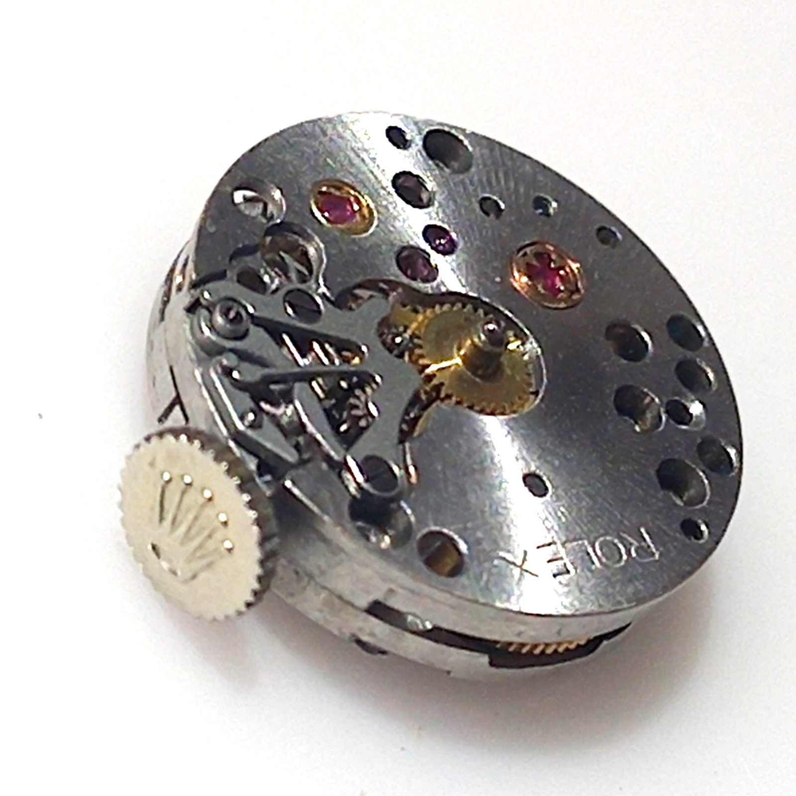 ROLEX PRECISION MANUAL CAL 1400 LADIES MVT WITH GOLD CROWN – 4 PARTS REPAIR