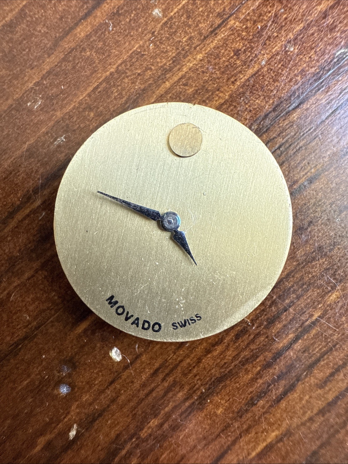 Vintage Zenith Movado 1731 Museum 17 Jewel Gold Dial Movement Good Balance