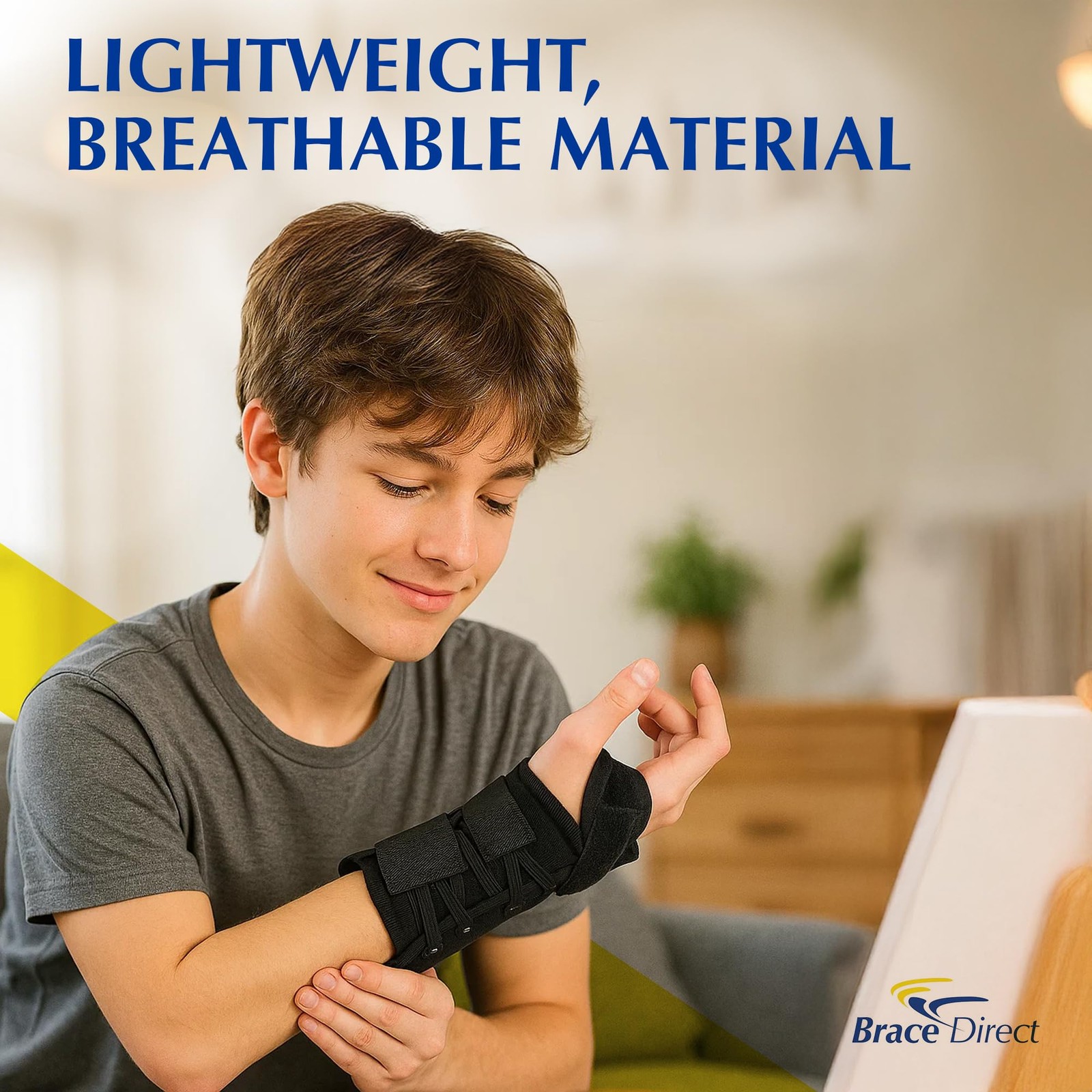 Brace Direct Kids Lace-up Wrist Brace – Carpal Tunnel, Tendonitis, Sprain