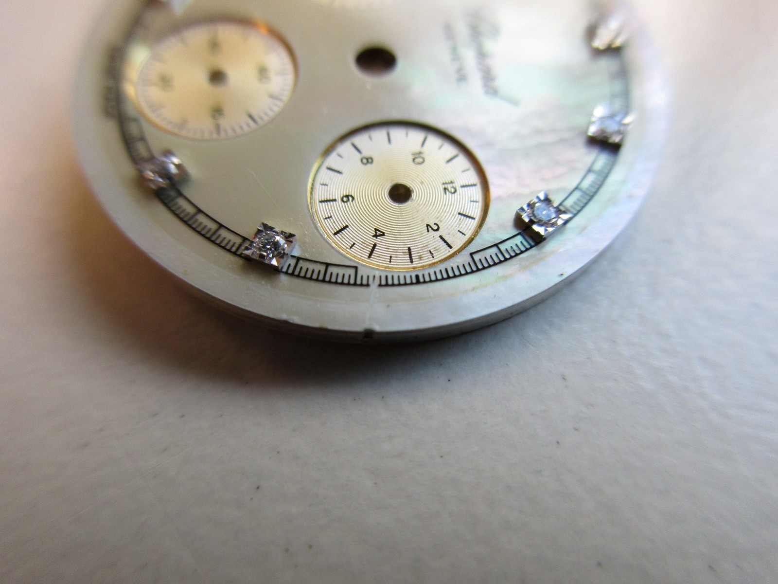 Chopard Geneve MOP Mother of Pearl chronograph watch dial ø 23.6 mm