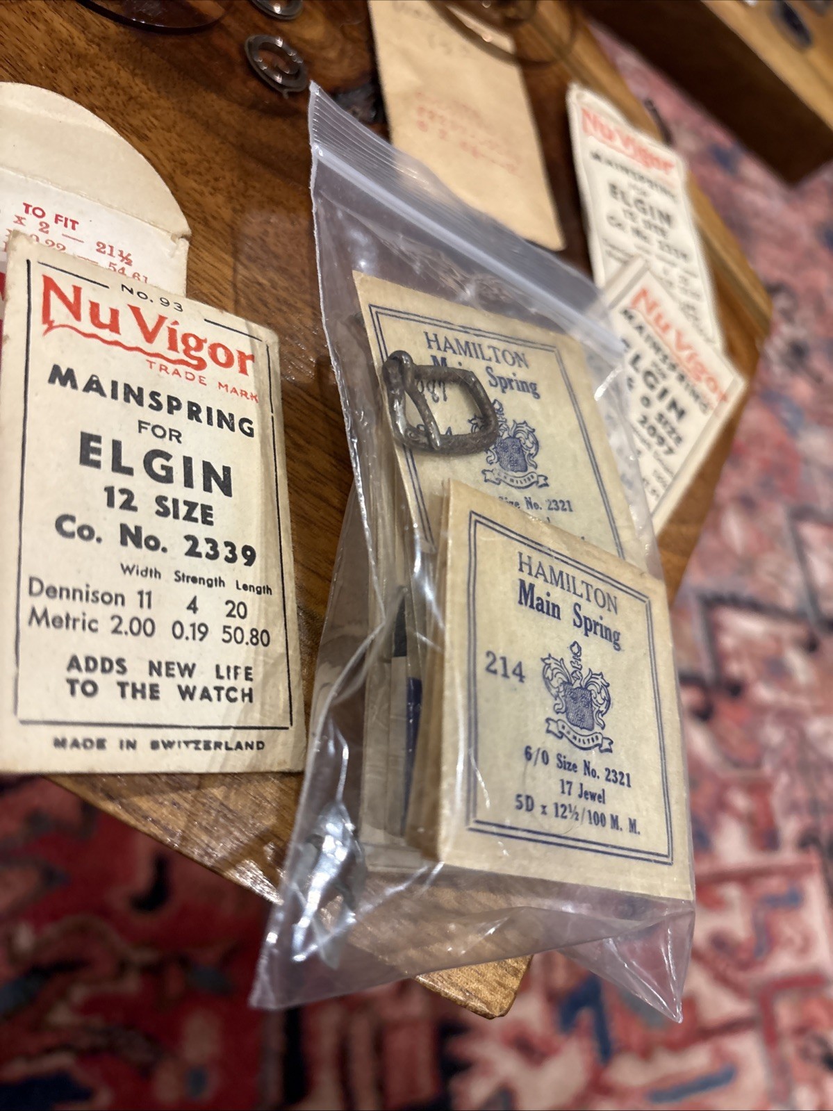 Huge Collection Elgin Waltham Hamilton Bulova Antique Watch Mainsprings Part Lot