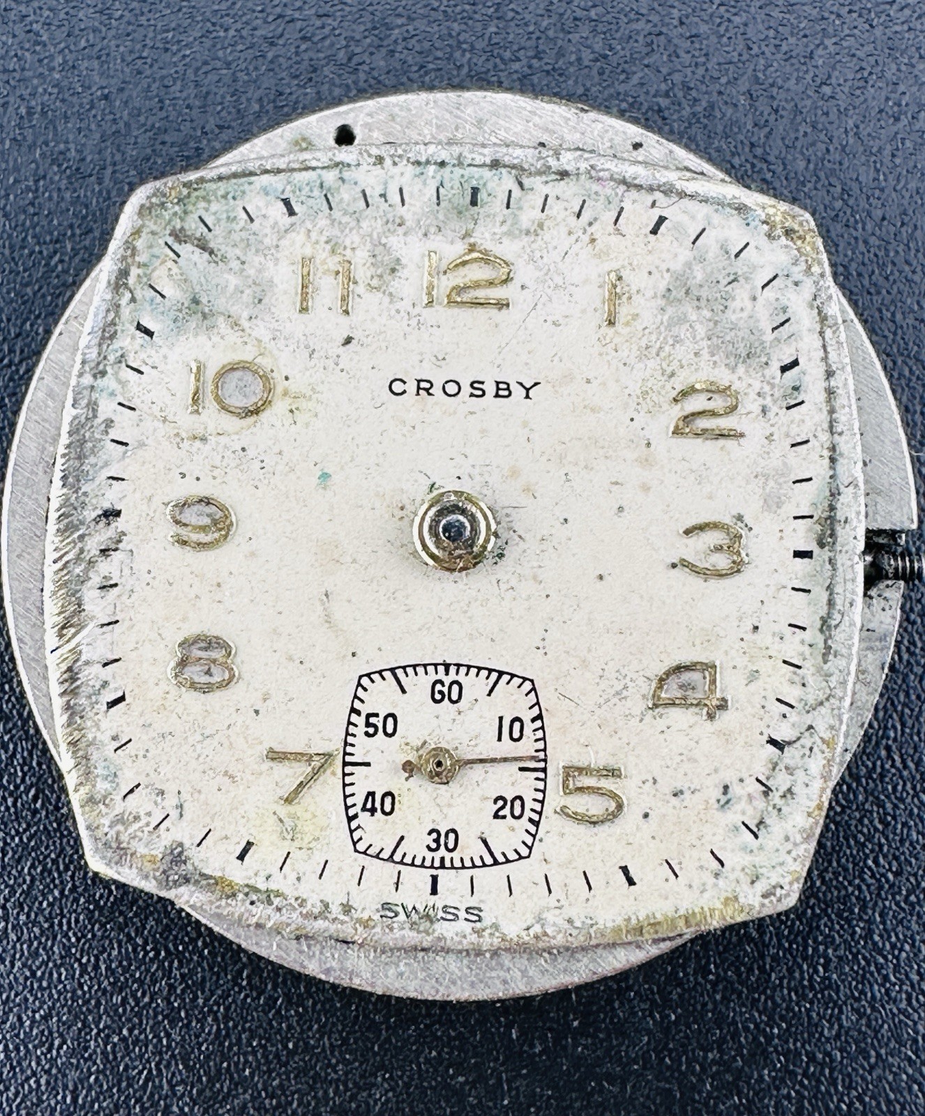 Vintage Everbrite 7 Jewel Swiss Crosby Men’s Military Watch Movement – Parts O3