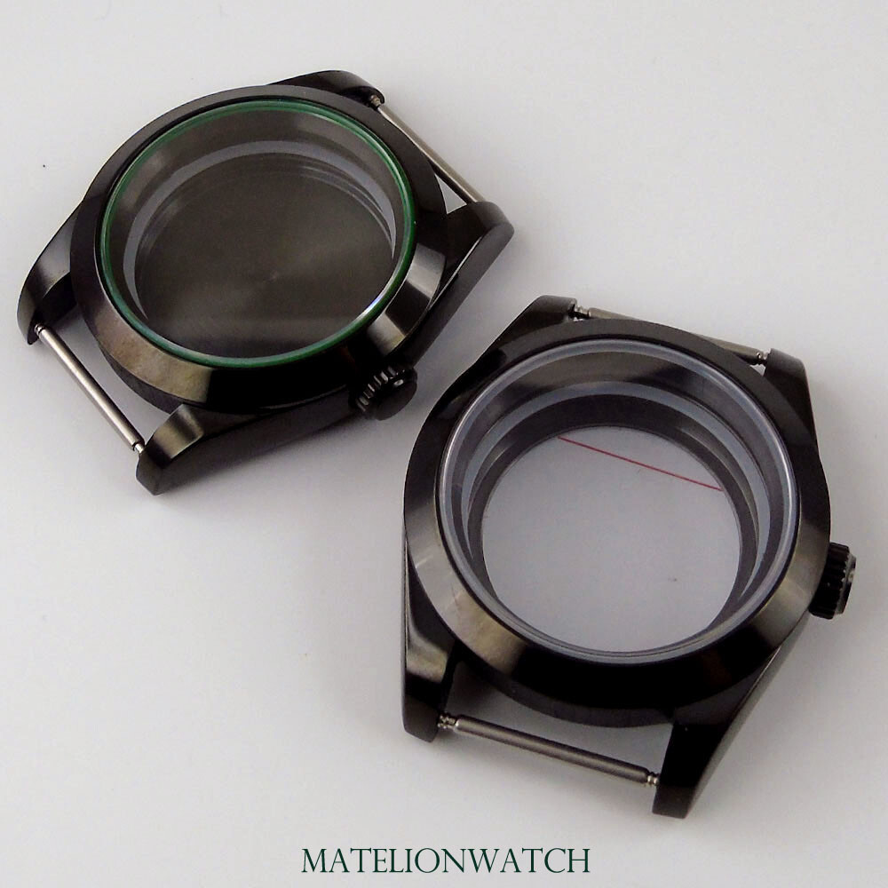 36mm/39mm Black Sapphire Watch Case Fit NH35 Miyota8215 DG2813 ETA2824 PT5000