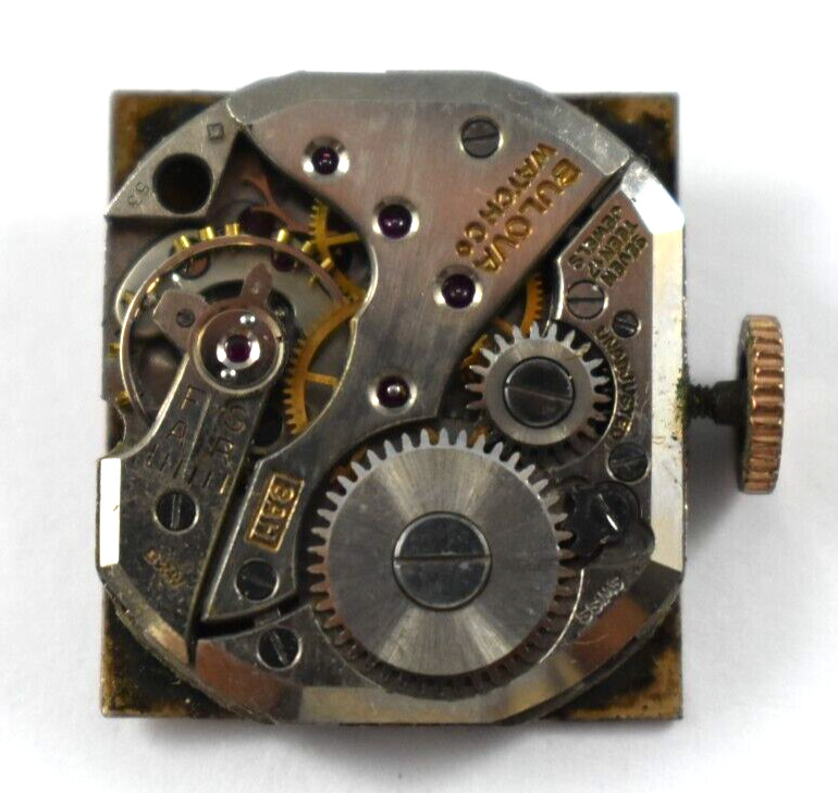 Vintage Bulova Manual Wind 17J 8AH Wrist Watch Movement lot.fb