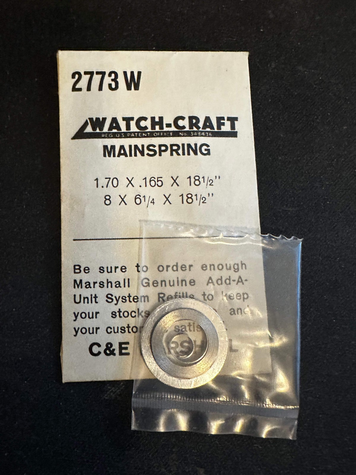 WATCH-CRAFT Mainspring 2773W for Landeron caliber 2, 3 Chronograph – Alloy