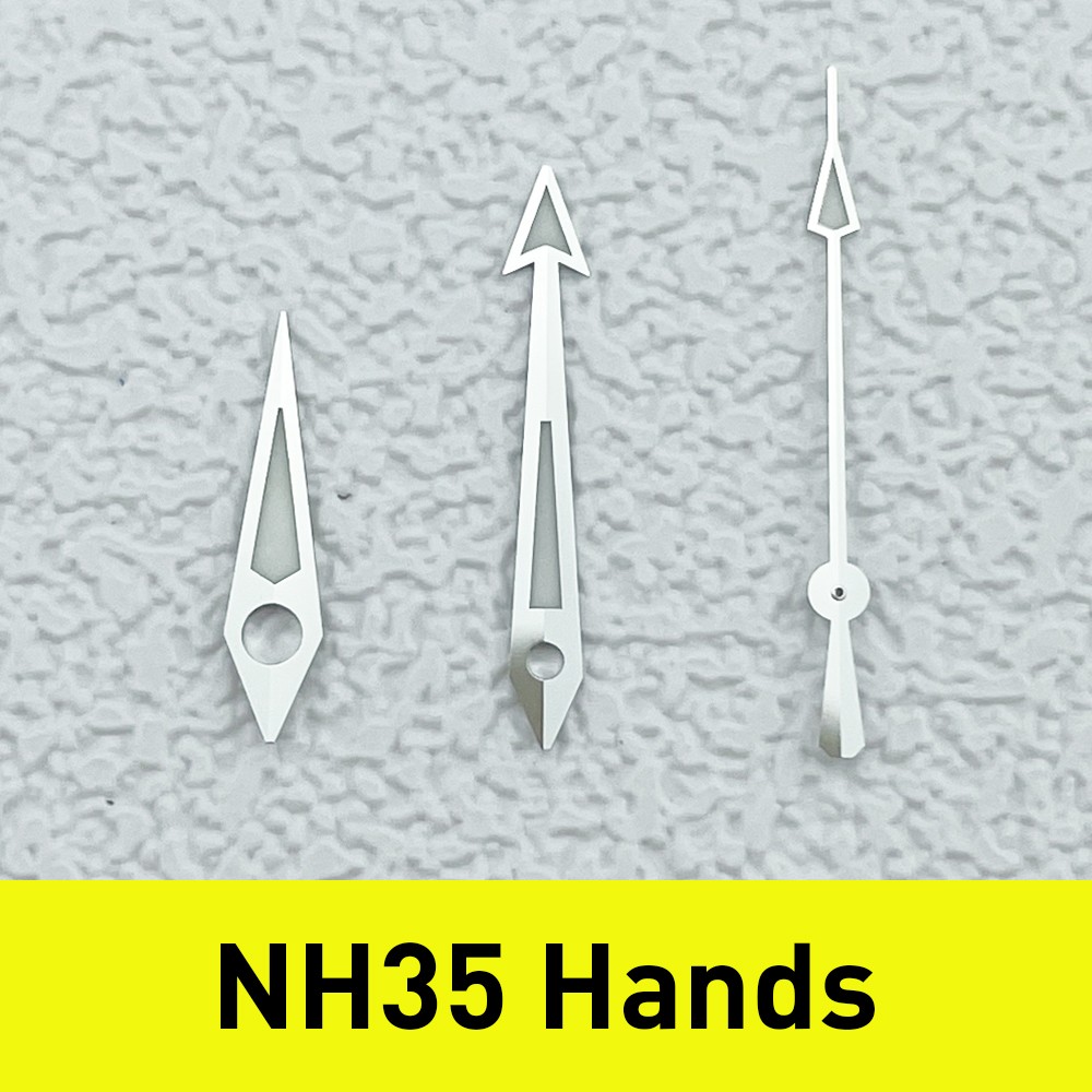 31mm Gradient Black Gray Dial Hands for NH38A NH35A, New Rail Model, BGW9 Lume