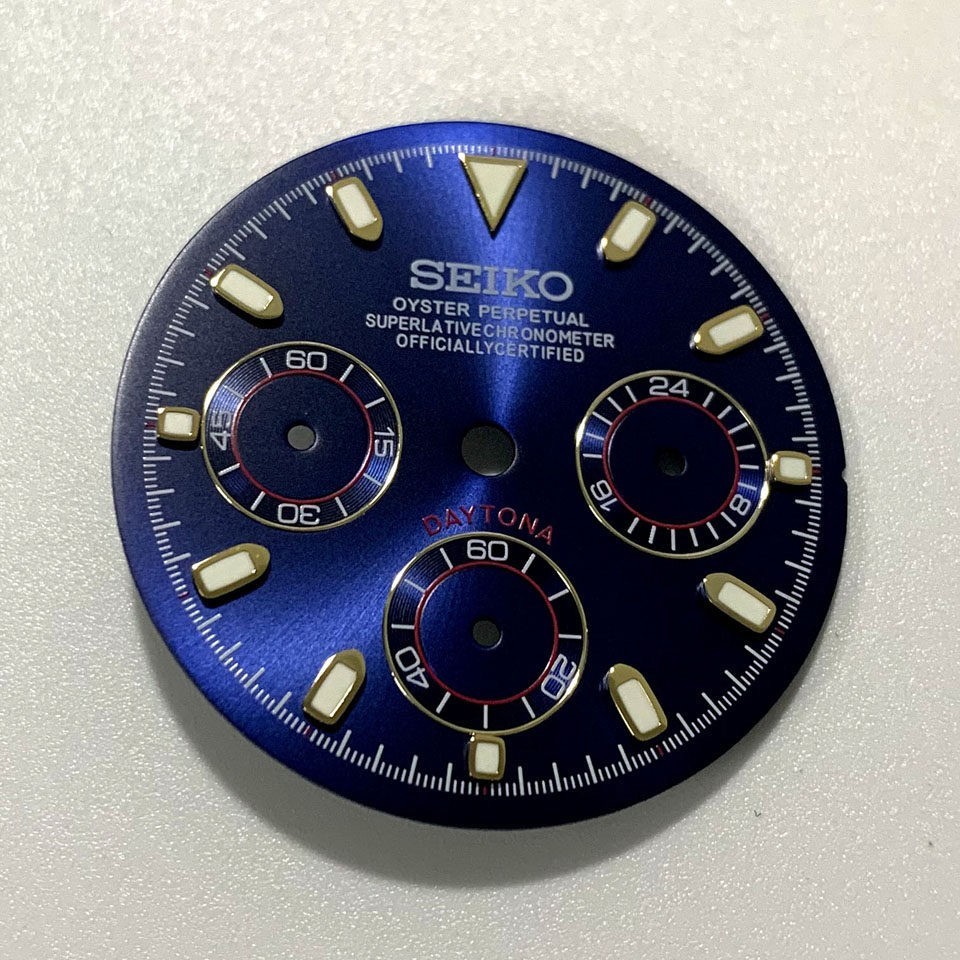 29.5mm Multifunctional Watch Dial Green Luminous for VK63 Movement Accessories
