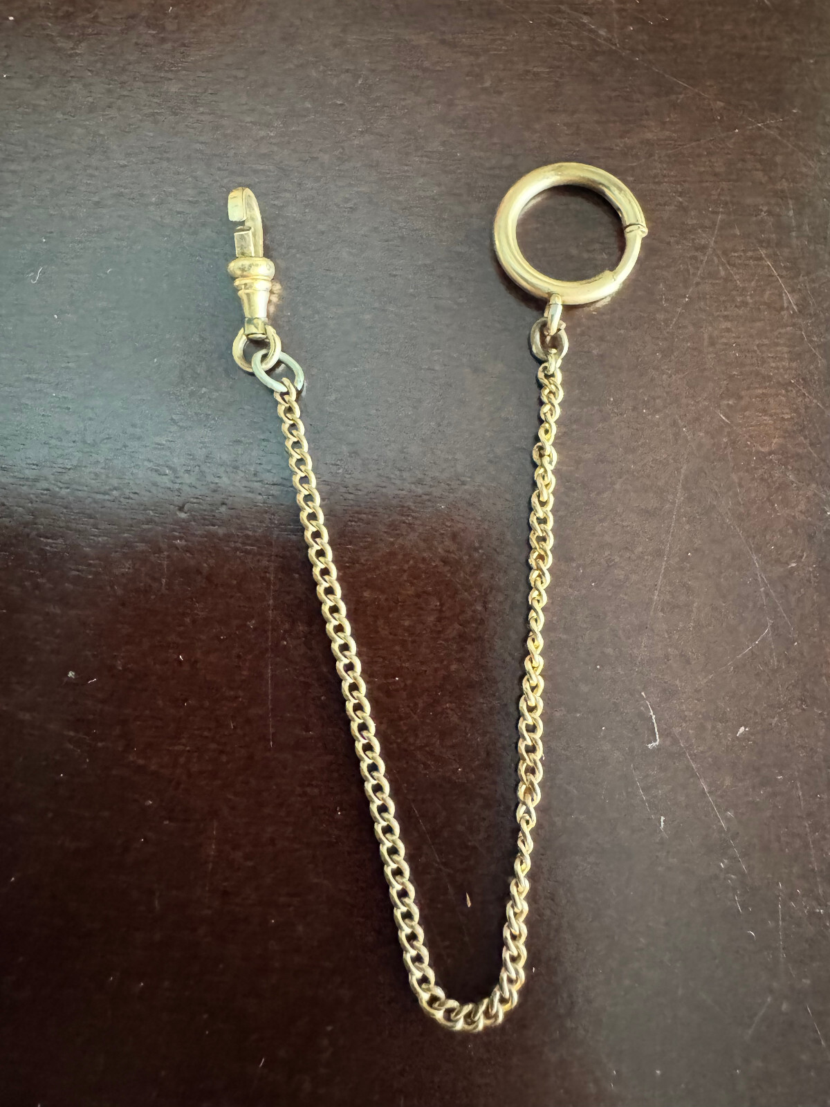 VINTAGE 17.5 INCH H.F.B. POCKET WATCH CHAIN YELLOW GOLD FILLED