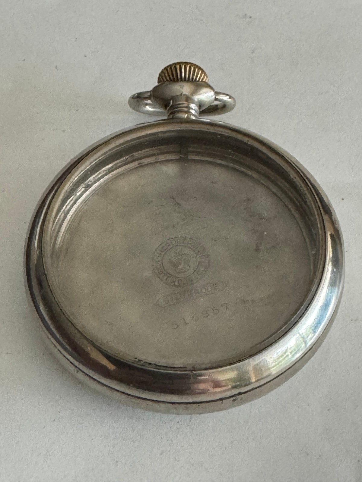 VINTAGE 18 SIZE PHILADELPHIA W. CO. SILVERODE POCKET WATCH CASE PENDANT & LEVER