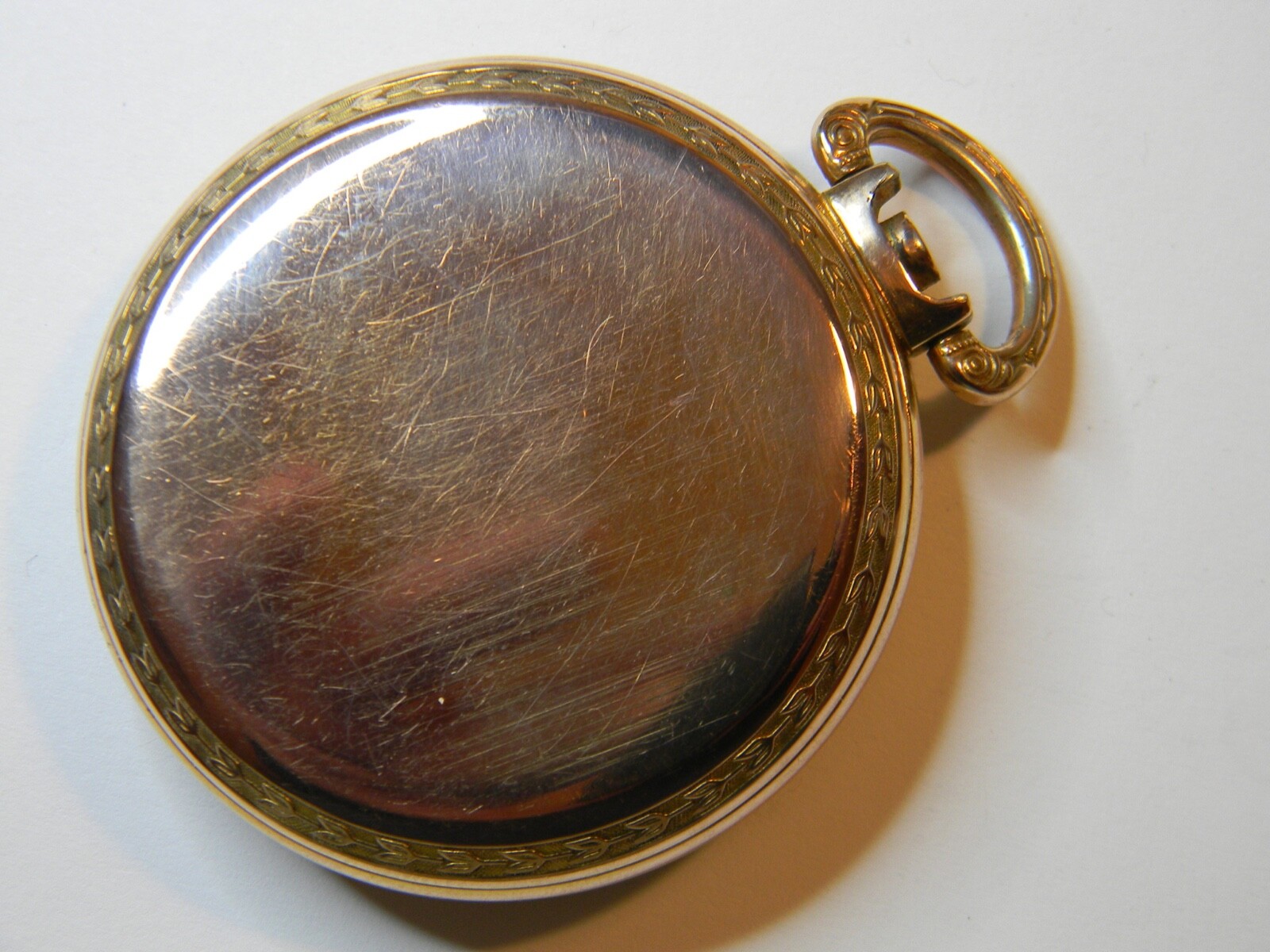 NICE VINTAGE SWISS GOLD PLATED STEM WIND AND SET RAILROAD POCKET WATCH CASE 50mm