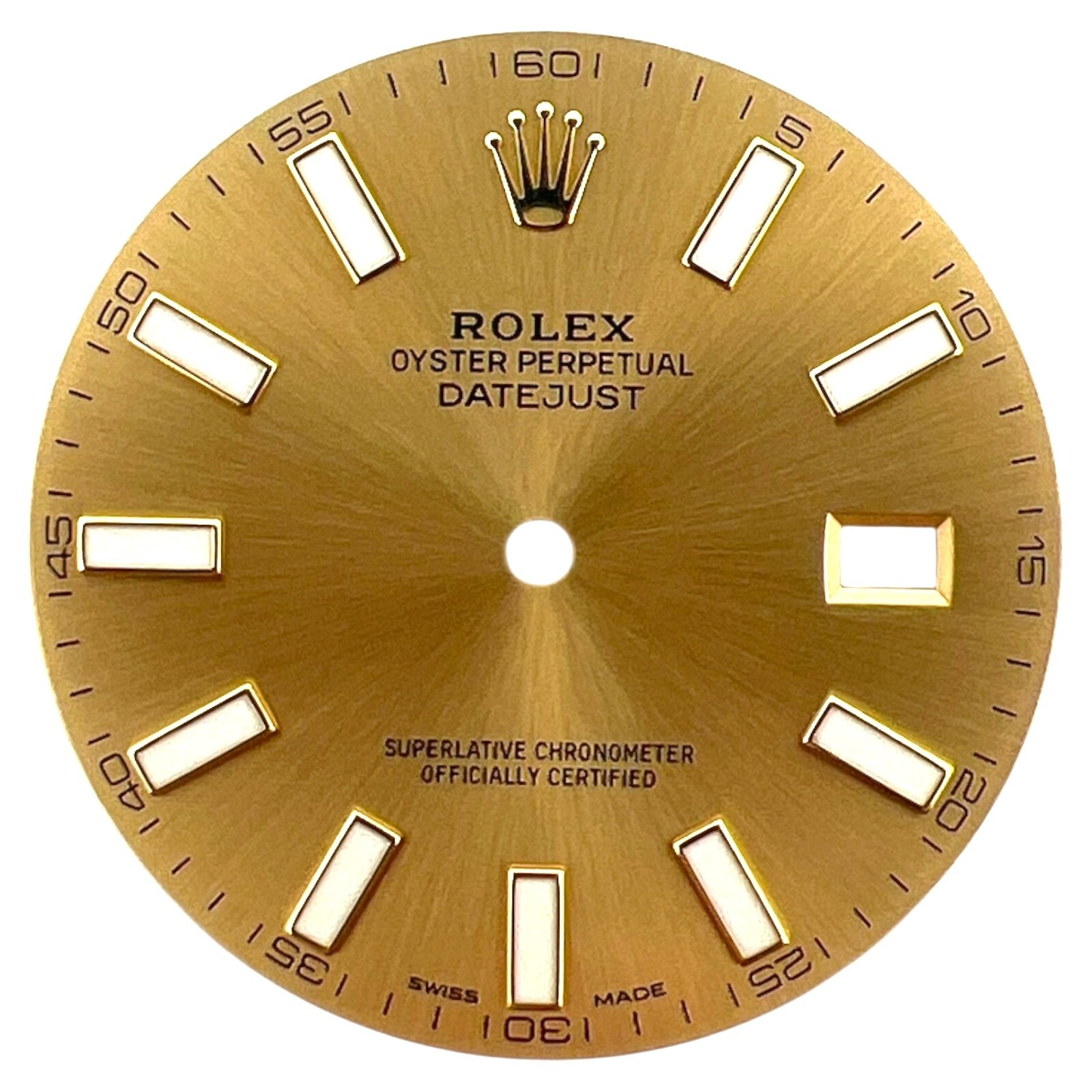 Genuine Rolex Oyster Perpetual Datejust 41mm Dial Champagne Gold 116333
