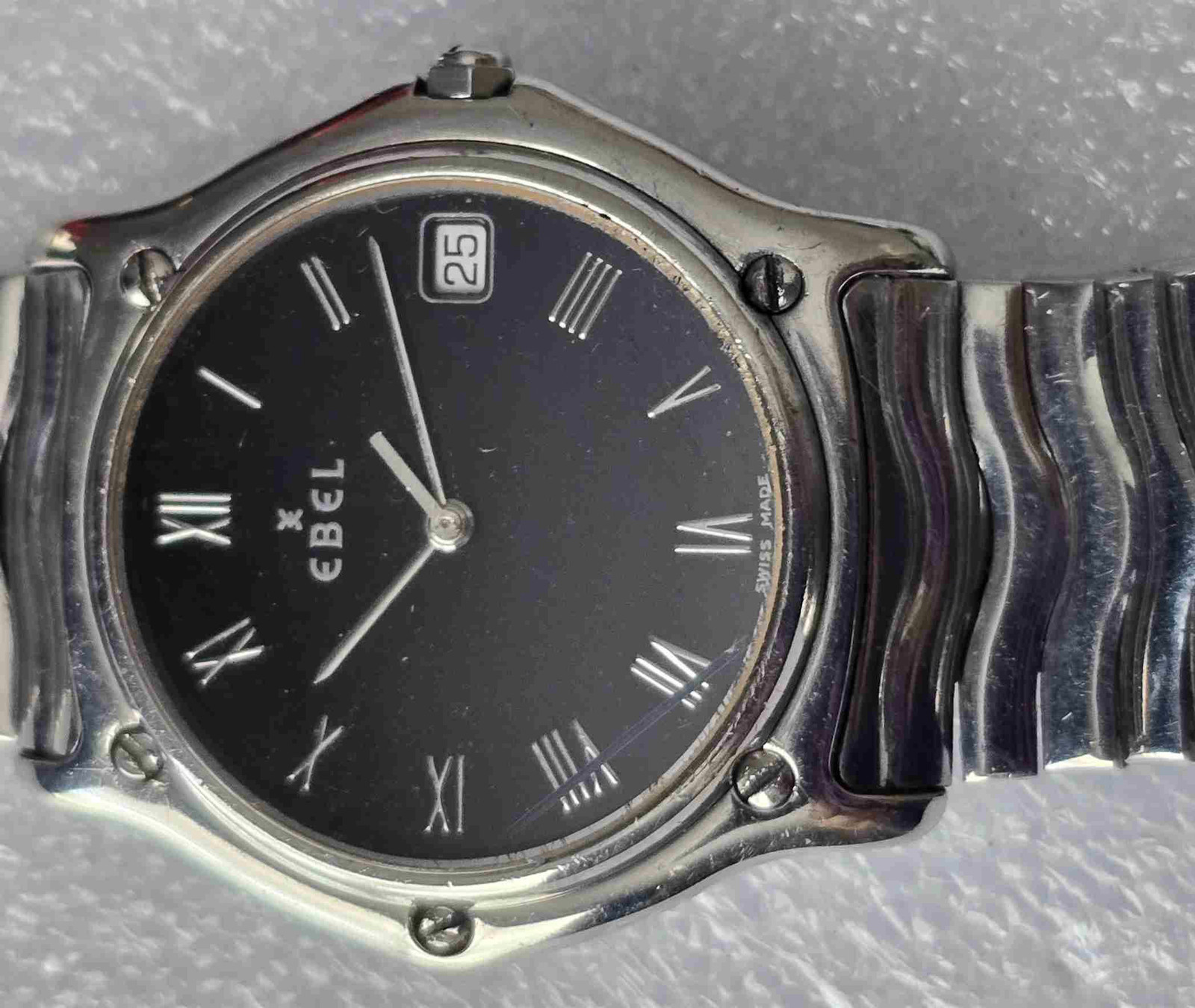 EBEL Sport Classic Wave Steel Wristwatch. Ref: 9187142. Cal: 187-1. For Service