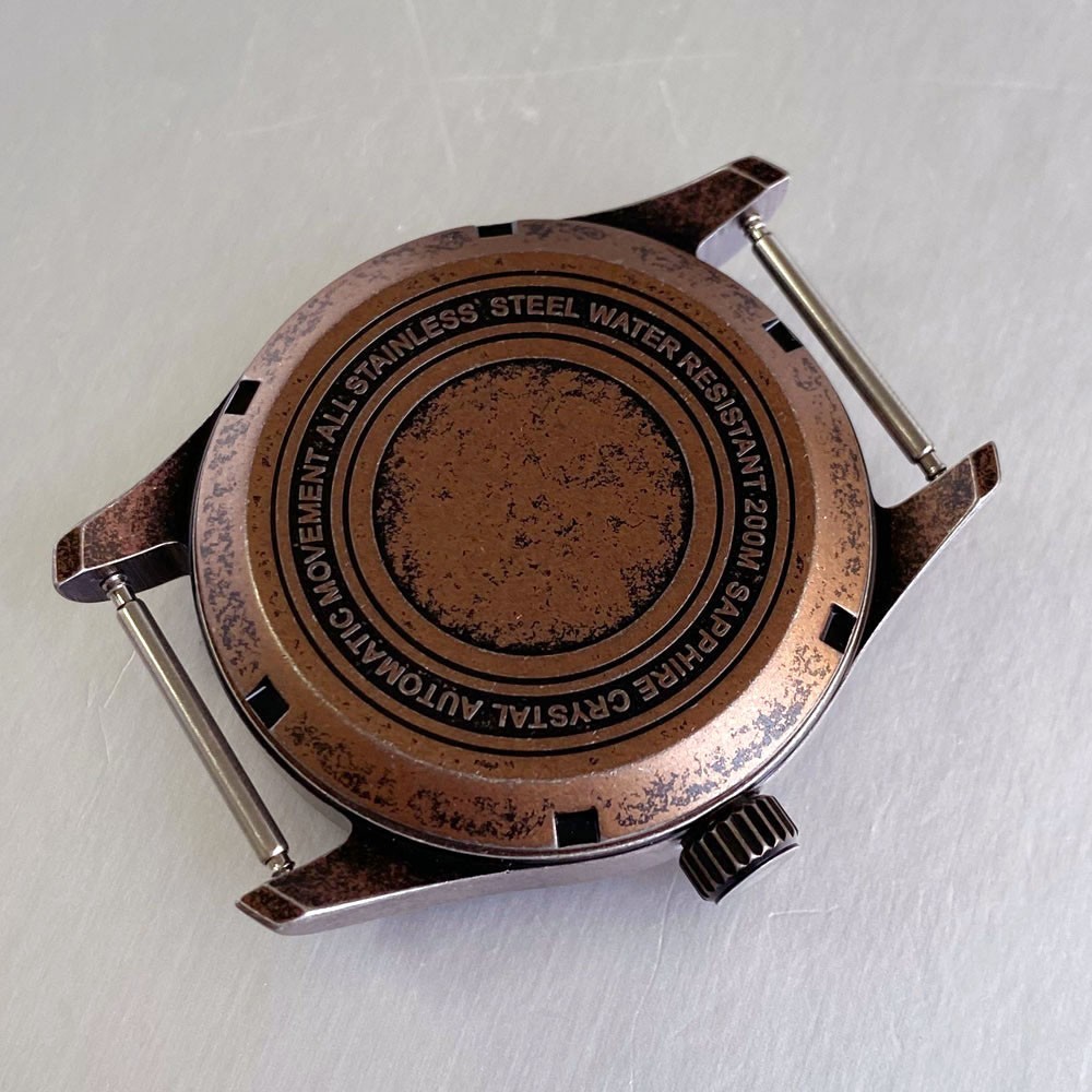 Retro 39mm Pilot Sapphire 20ATM Watch Case For Seiko NH35 NH36 ETA2824 Movement