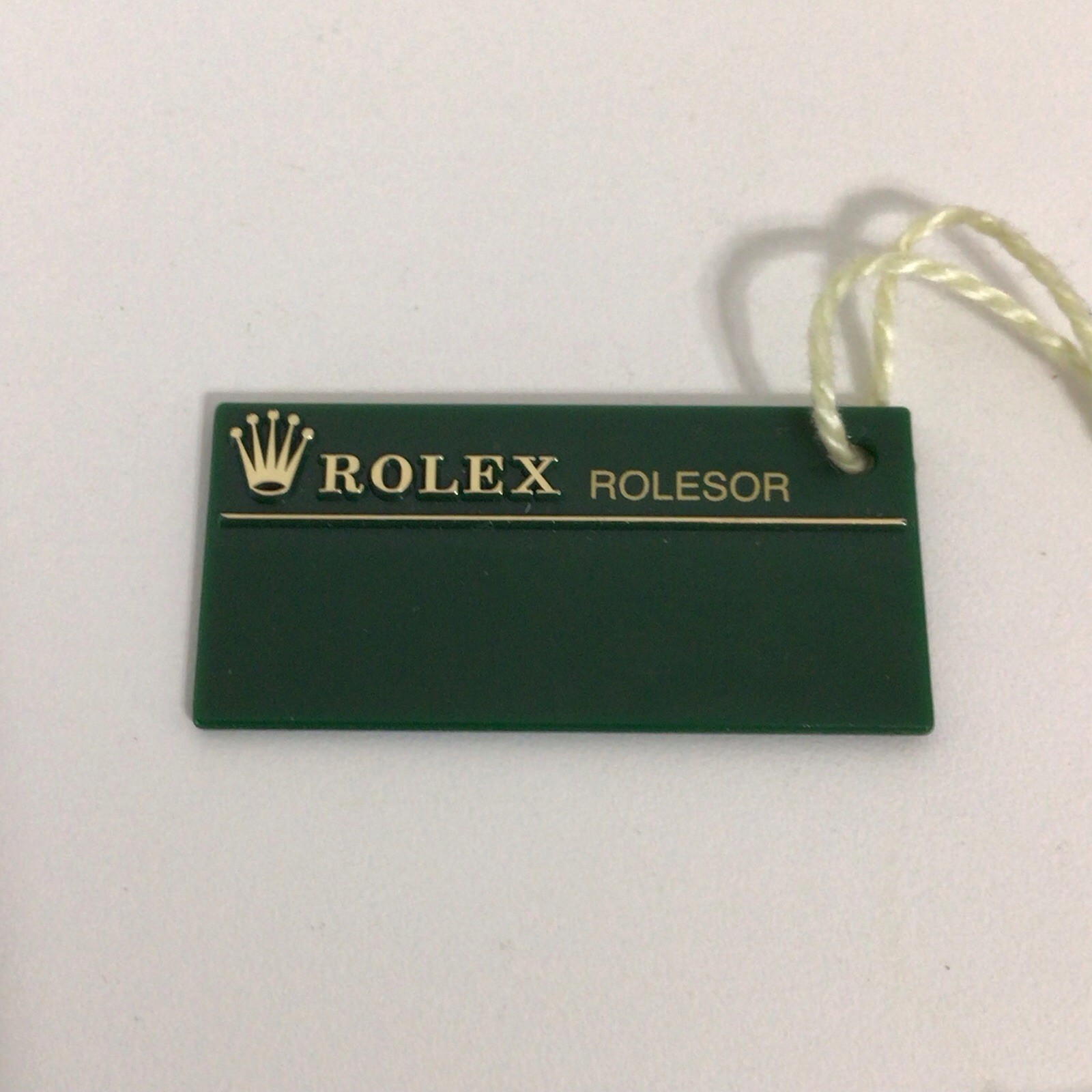 ROLEX Crown ROLESOR Green Hang Tag with String