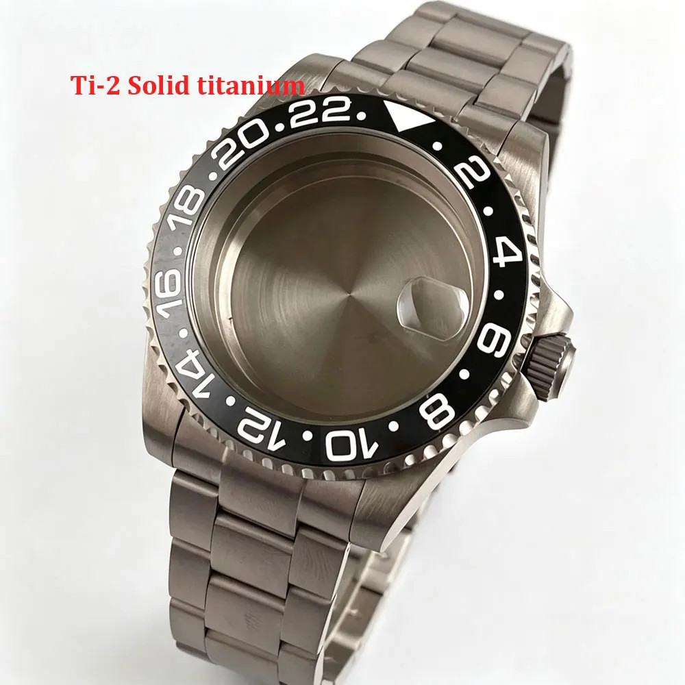 20ATM 40MM Titanium Diver Watch Case Strap For NH34 NH35 PT5000 Sapphire Glass