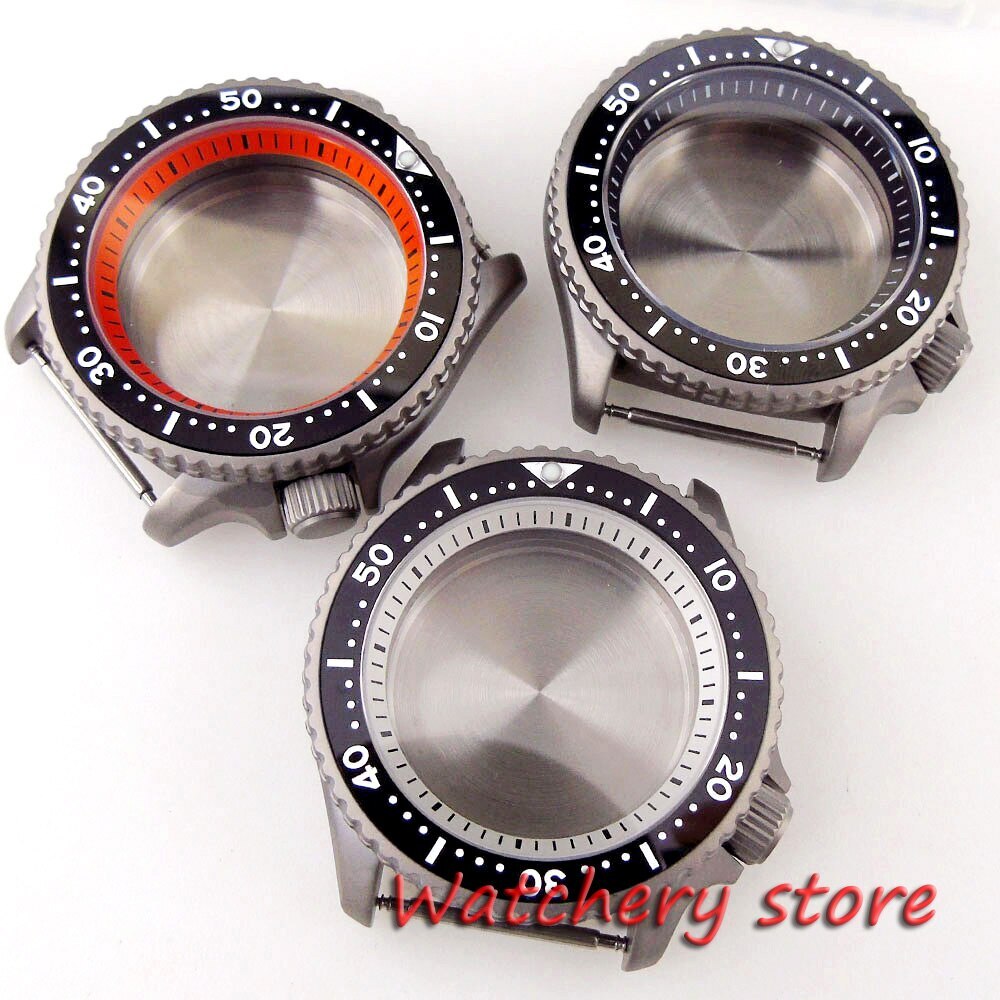 41mm 200m Waterproof Dive Titanium Watch Case For Men Fit NH35 NH36 Sapphire