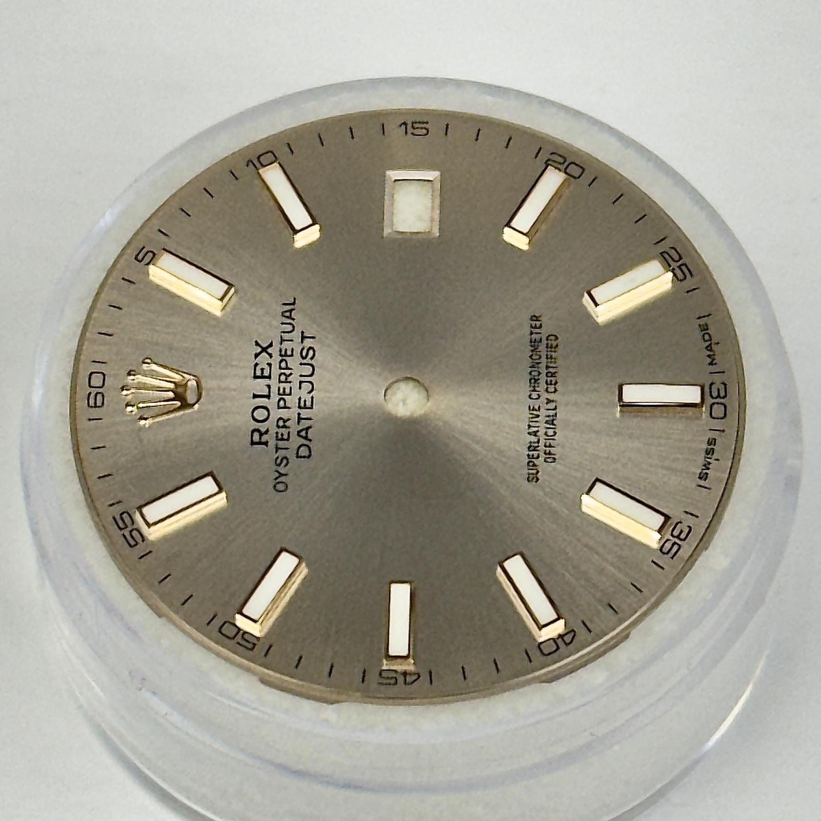 ROLEX ORIGINAL DIAL DATE-JUST SUNDUST ROSE-PINK GOLD CROWN FOR MODEL# 126300