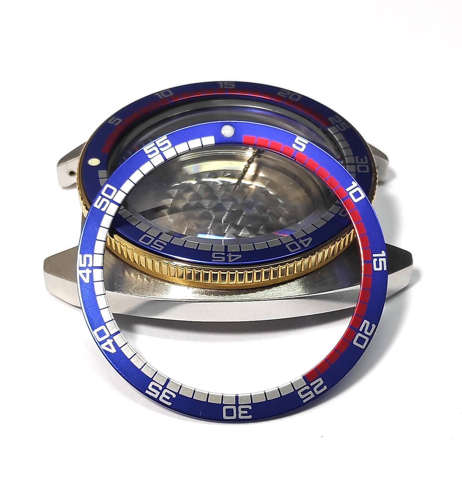 BLUE RALLY REGATTA FLAT BEZEL INSERT 38mm For Seiko SKX SRPD Divers Watch Mod