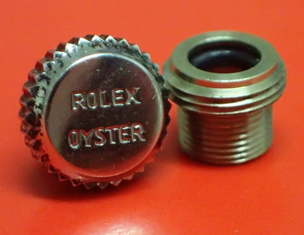 Genuine ROLEX Oyster Crown & Tube Set 5.4mm Bubbleback Oyster Royal #413