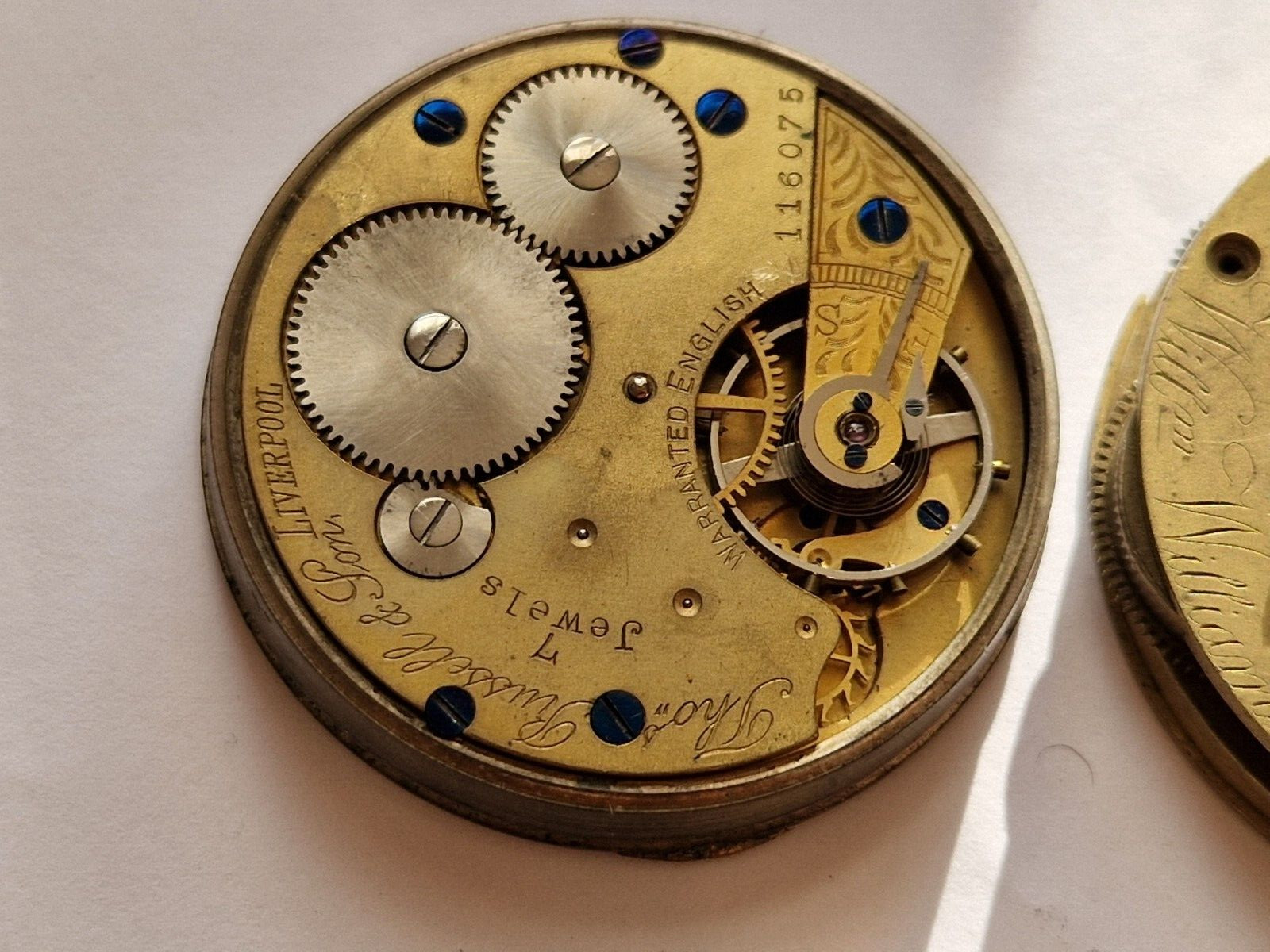 watch movements joblot Williams Rusel antique large size watchmakers lot 6x