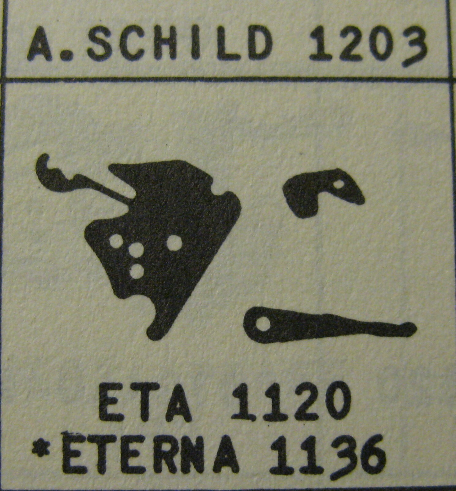 ETA 1120 1162 1164 1292 Eterna 1136 … watch movement part 445 setting spring