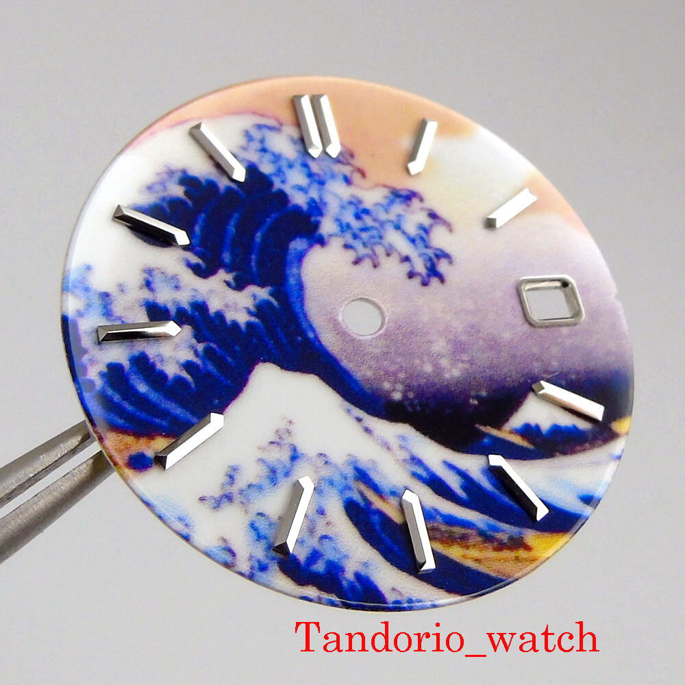 New 28.5mm luminous watch dial with date window fit miyota 8215 DG 2813 movement