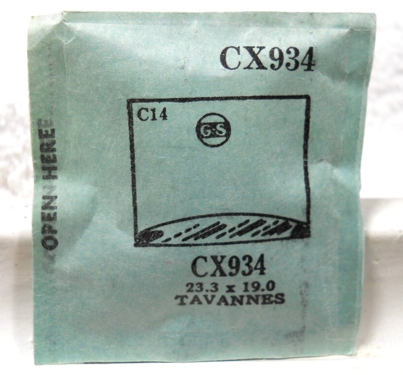 GS CX934 Watch Crystal For Tavannes – 23.3 x 19.0 mm – Replacement / Repair Part