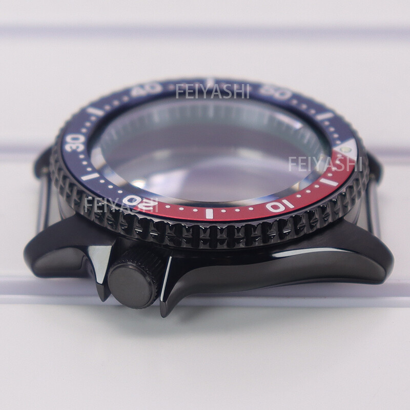 Black Steel Watch Case parts Skx007 mod Chapter Ring For Seiko nh34 NH35 nh36 38