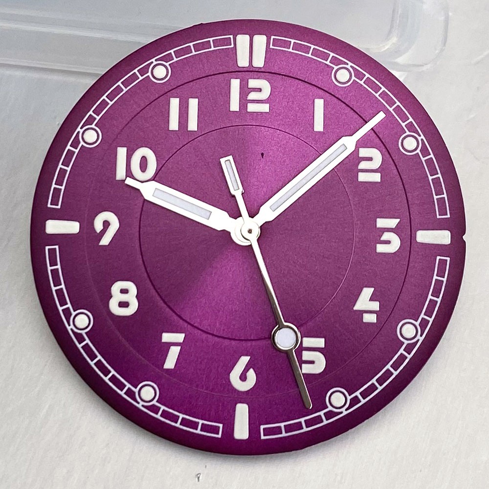 33.5mm Pilot Watch Dial & Hands Arabic Numerals Fit NH35 NH38 Miyota8215 PT5000