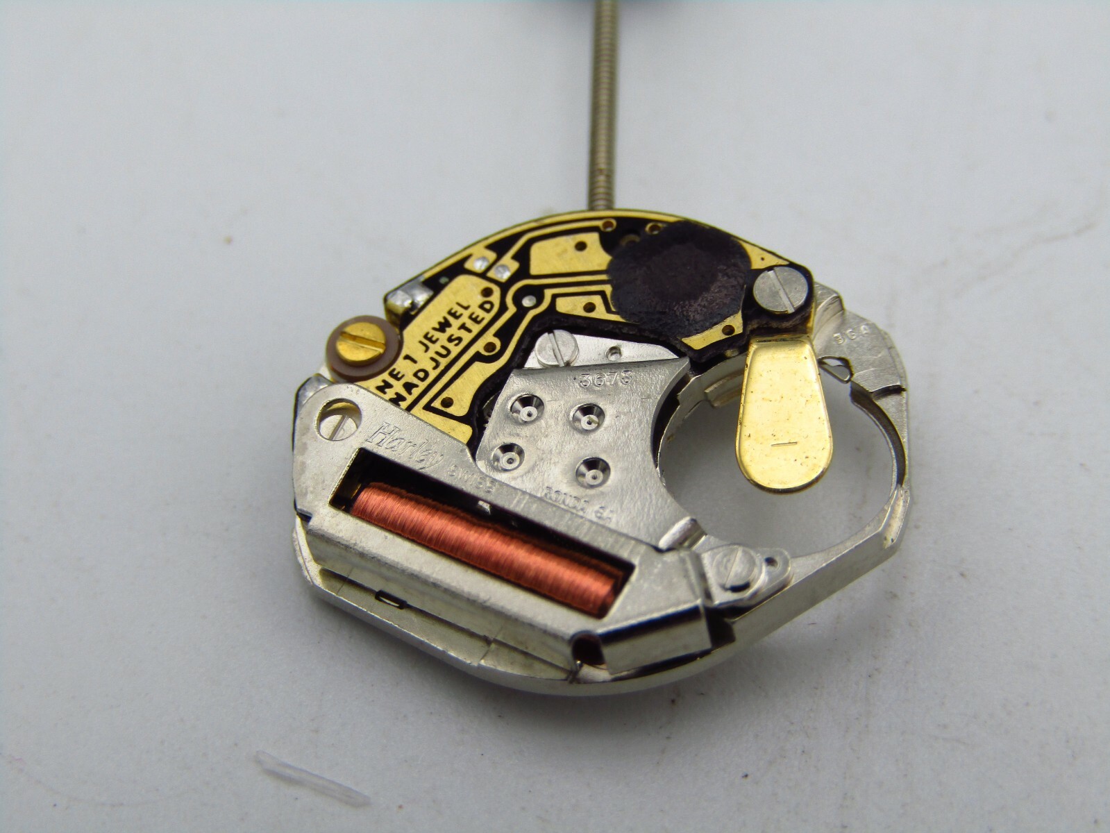 HARLEY RONDA 3673 1 JEWEL UNADJUSTED QUARTZ WATCH MOVEMENT wm2