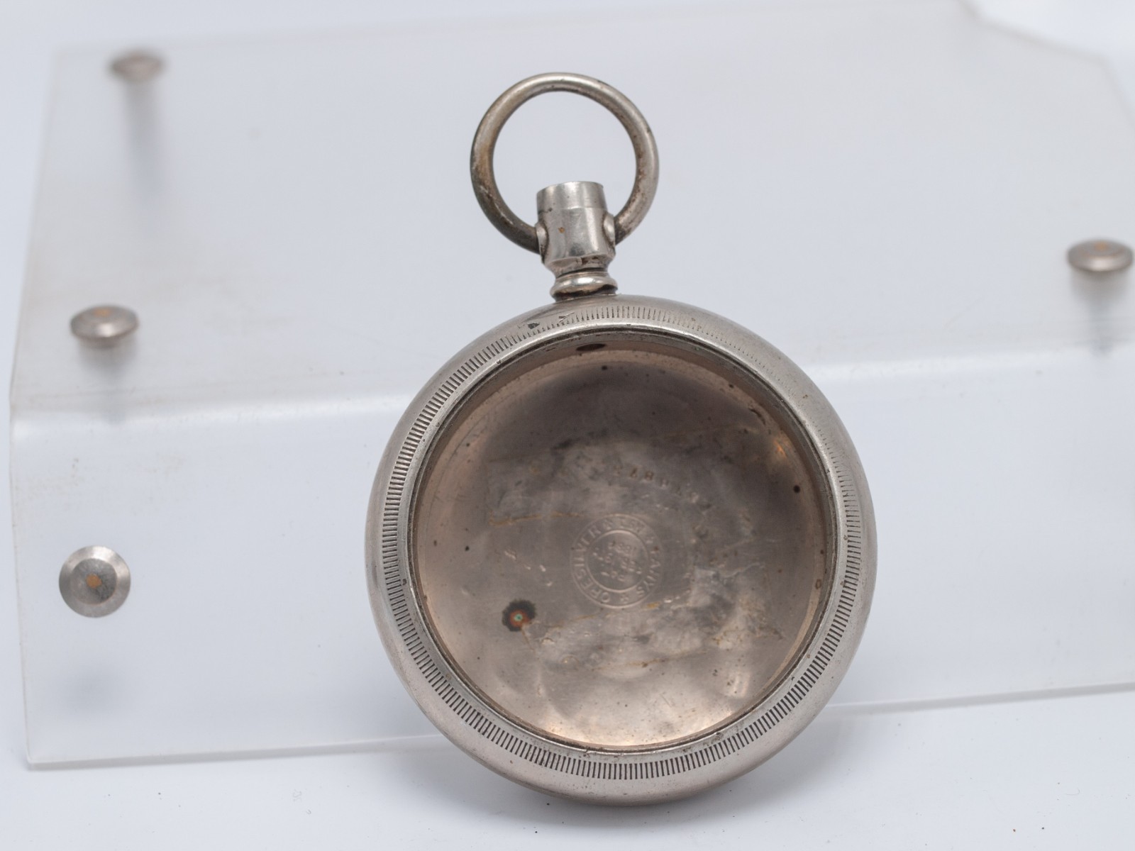 Fahys Oresilver 18s Pocket Watch Open Face Lever Set Case 55.8mm