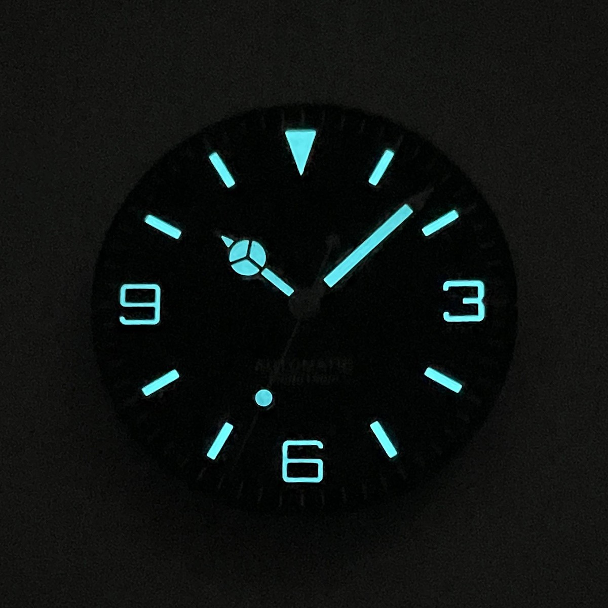 NH38A BGW9 28.5mm Black White Explor Style Watch Dial and Hands Set No Date