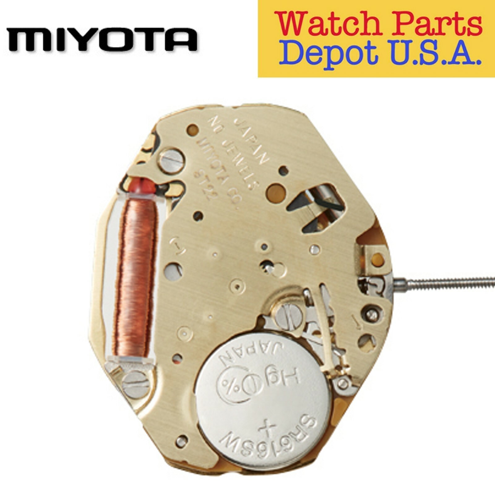 Original Miyota 9T33 Japan Quartz Movement, 3 Hands NEW!