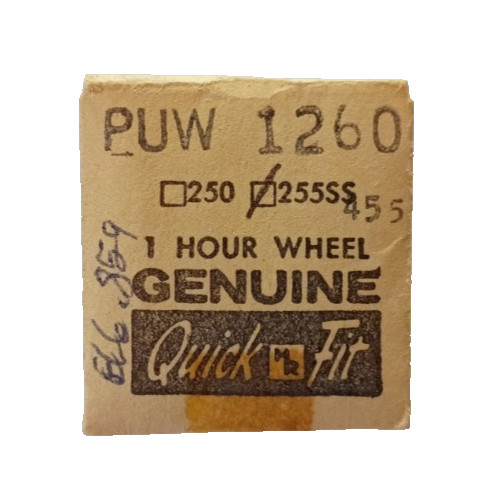 PUW 1260 HOUR WHEEL, SS HT 1.03 watch part #255/455 *SEE INTERCHANGE LIST