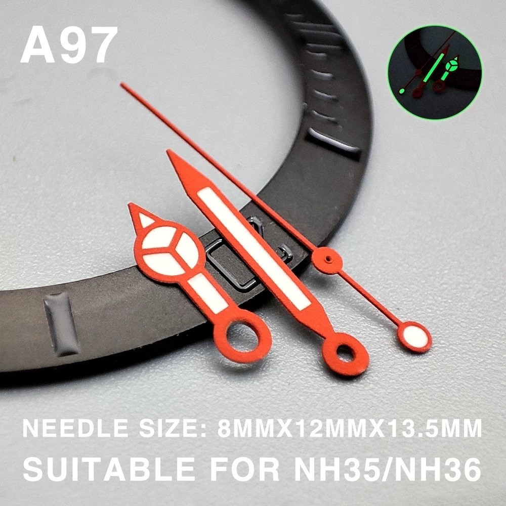 1 Set Red Luminous Watch Hands For NH35