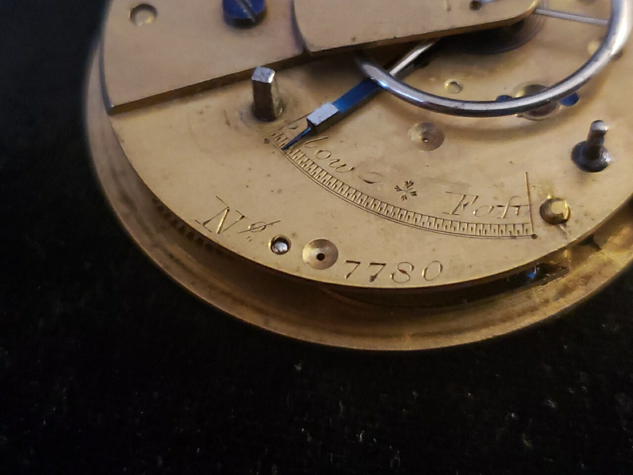 Fusee Pocket Watch Movement R. Wright Maker From Watchmakers Collection