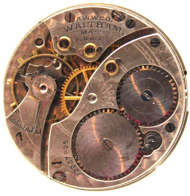 1903 WALTHAM POCKET WATCH MOVEMENT 12257995 GRADE: 115 0s 15j (SK3)