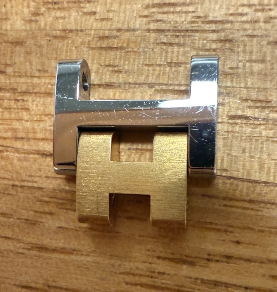 HERMES Clipper 12mm Authentic Link Watch Band Bracelet Parts