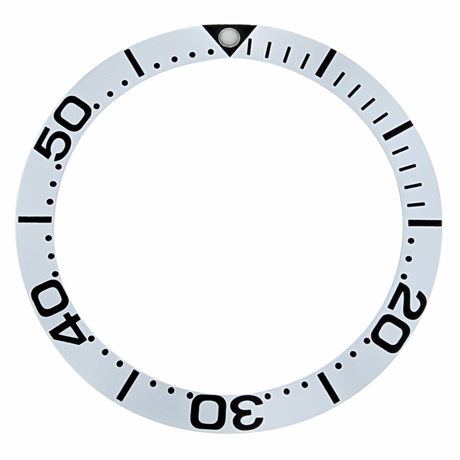 Silver Replacement Bezel Insert Large Numbers 38.10mm x 30.50mm
