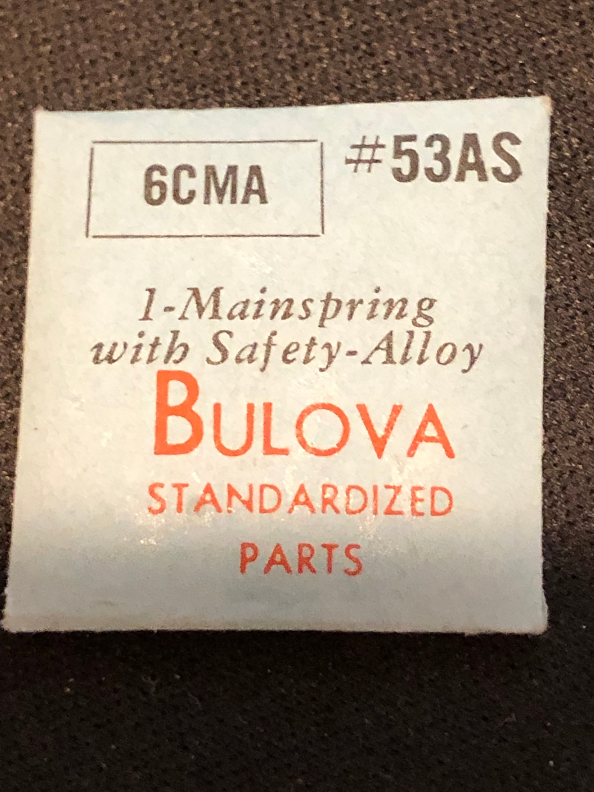 Bulova factory mainspring for caliber 6CMA – Alloy