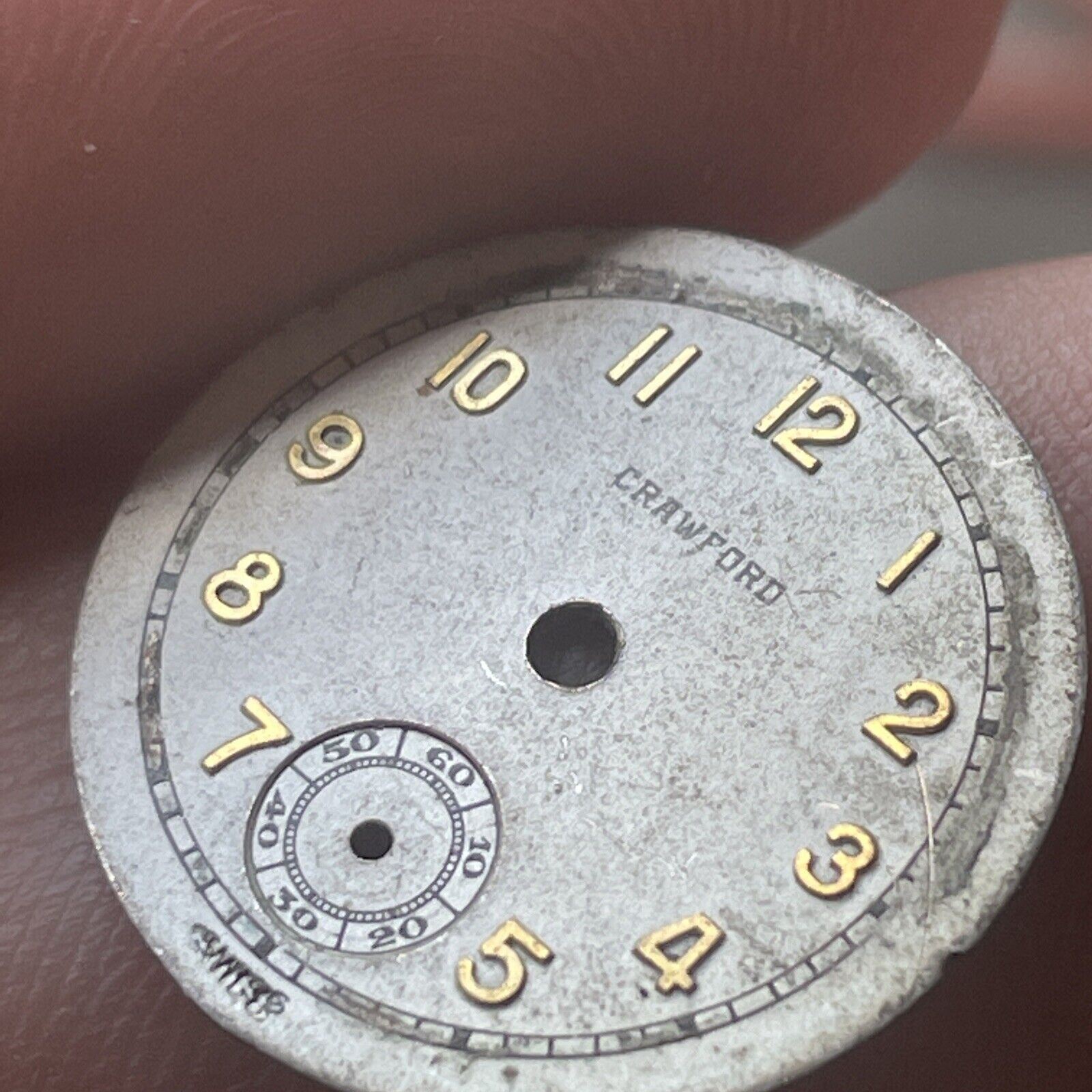 VTG Crawford Watch Co. Swiss Woman’s Watch Face PARTS